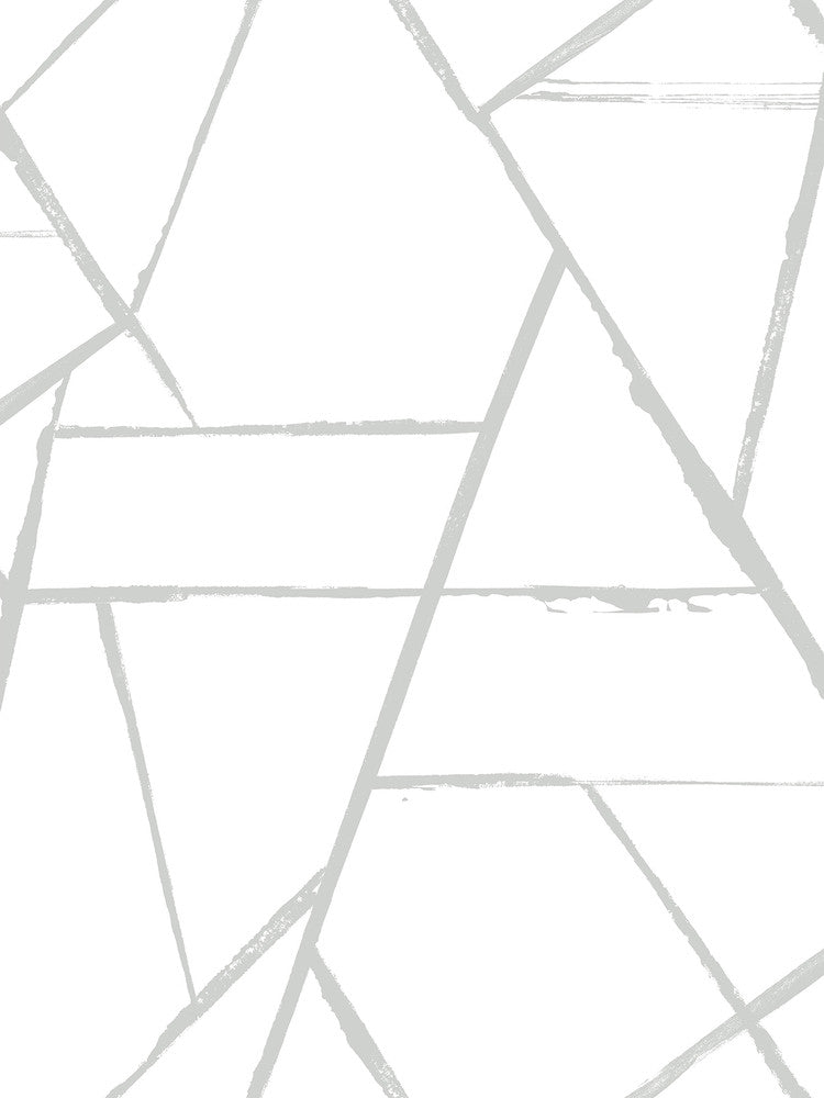 Intersect Silver Metallic Wallpaper by Carol Benson-Cobb Carol Benson-Cobb Signature Covers about 60.8 square feet 27-in by 27-ft long roll Unpasted 36 - Fabric Carolina -