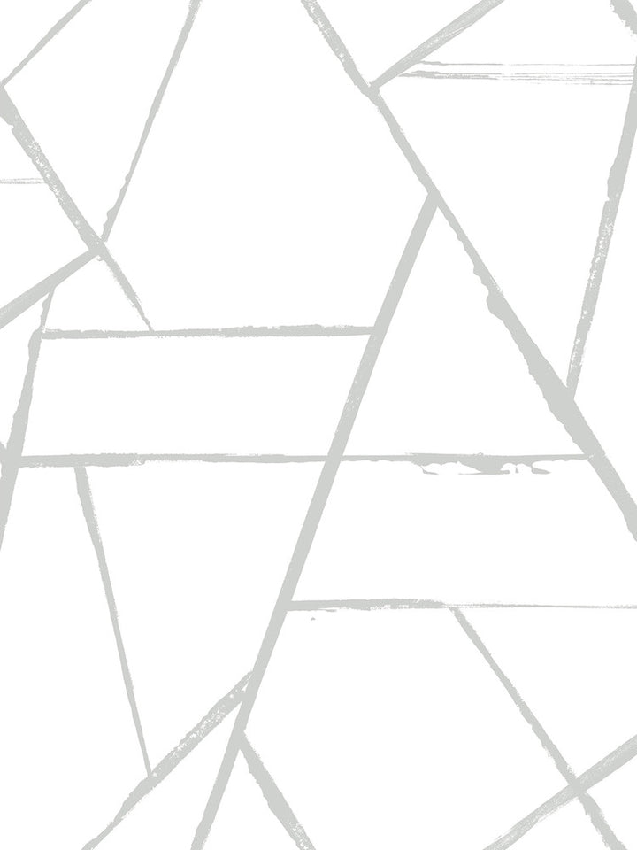 Intersect Silver Metallic Wallpaper by Carol Benson-Cobb Carol Benson-Cobb Signature Covers about 60.8 square feet 27-in by 27-ft long roll Unpasted 36 - Fabric Carolina -