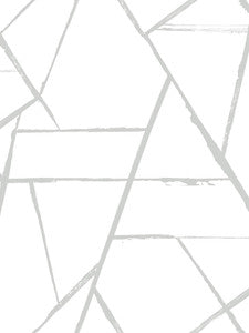 Intersect Silver Metallic Wallpaper by Carol Benson-Cobb