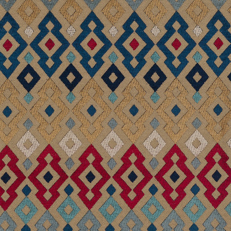 Casablanca (New) # 406 Jewel by Maxwell Fabric STUDIO-MARRAKESH 53% VISCOSE 25% POLYESTER
22% COTTON INDIA </p><p>Repeat: Horizontal: H-2.1 and Vertical: V-14 55" - Fabric Carolina -