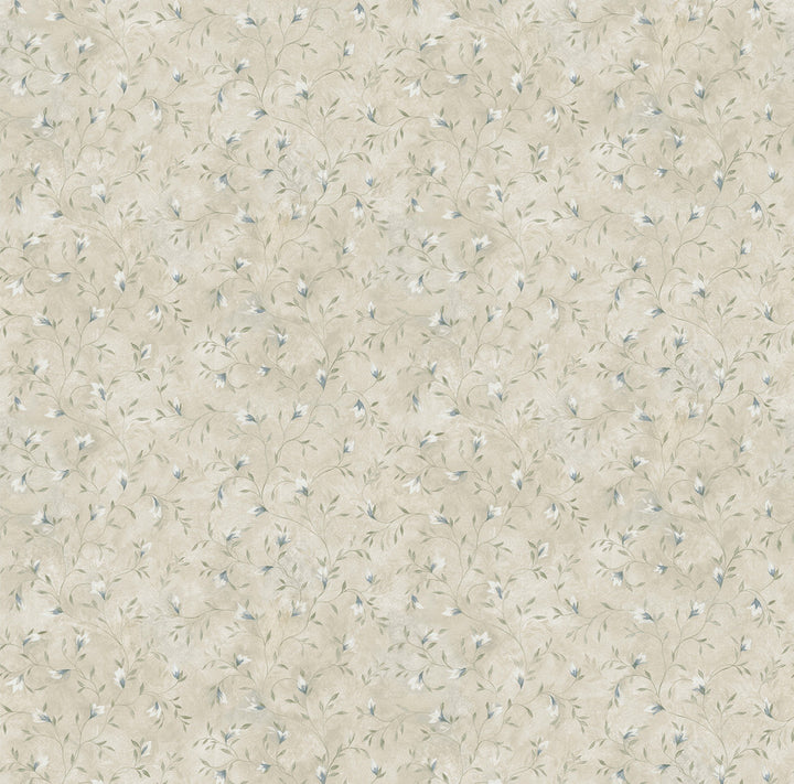Folk Navy Trail Wallpaper by Chesapeake The Cottage Covers about 56.4 square feet 20.5-in by 33-ft long roll Prepasted 20.5 - Fabric Carolina -
