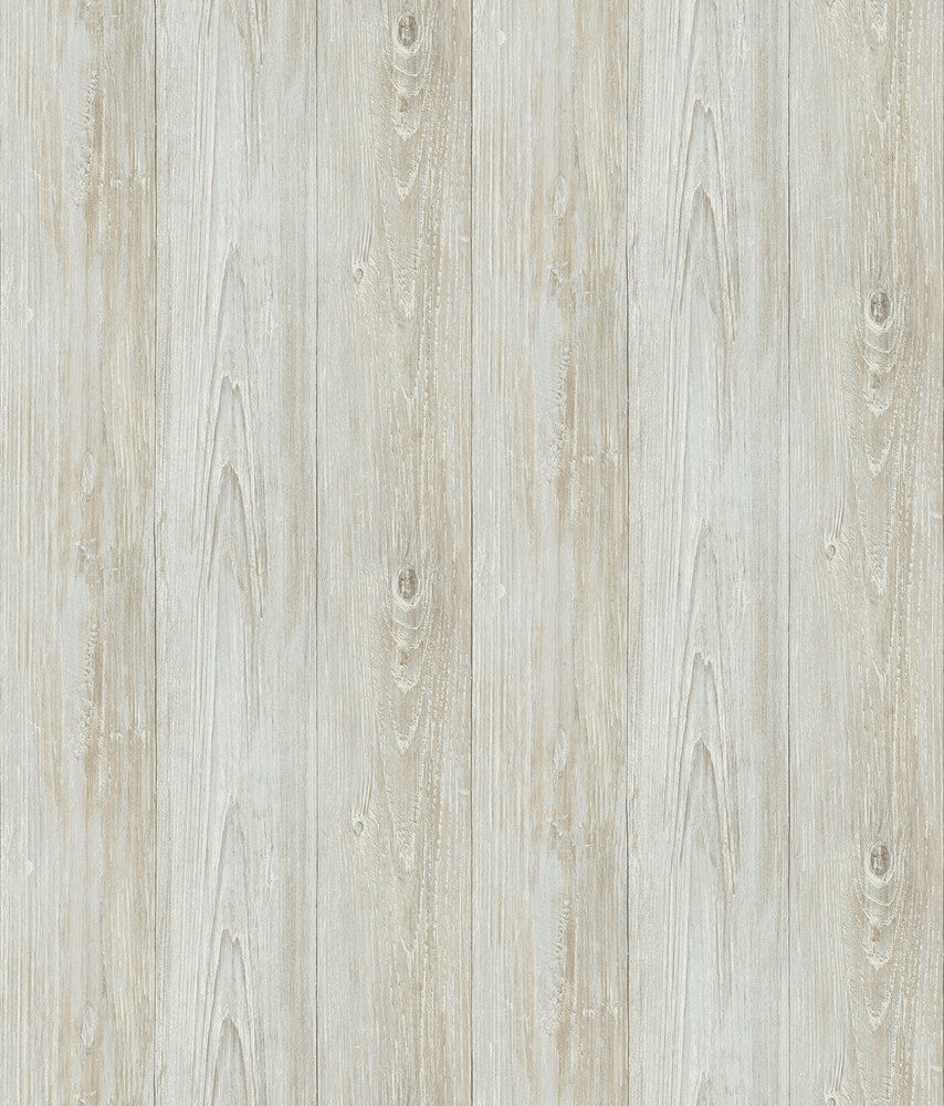Mapleton Light Grey Wood Wallpaper by Chesapeake The Cottage Covers about 56.4 square feet 20.5-in by 33-ft long roll Prepasted 24 - Fabric Carolina -