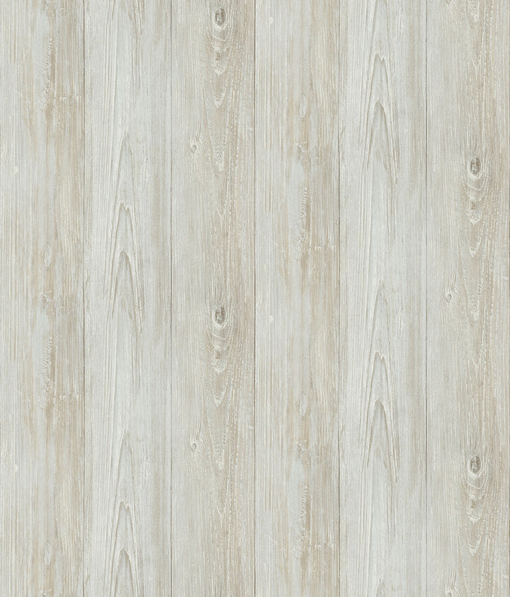 Mapleton Light Grey Wood Wallpaper by Chesapeake The Cottage Covers about 56.4 square feet 20.5-in by 33-ft long roll Prepasted 24 - Fabric Carolina -