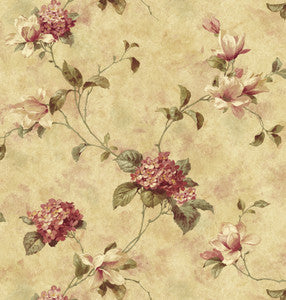 Hydrangea Maroon Trail Wallpaper by Chesapeake