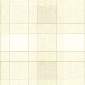 Kieran Cream Wool Plaid Wallpaper by Warner Studios