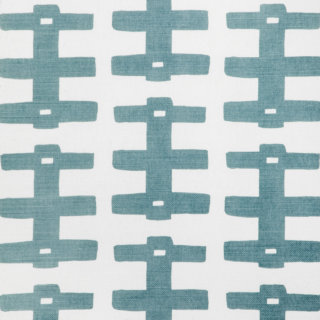 Bridge - Denim/Oyster By Caroline Cecil Textiles Fabric