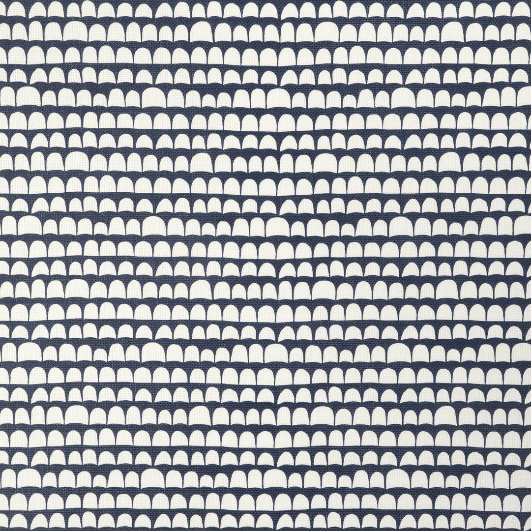 Hannu - Dark Navy/Oyster By Caroline Cecil Textiles Fabric