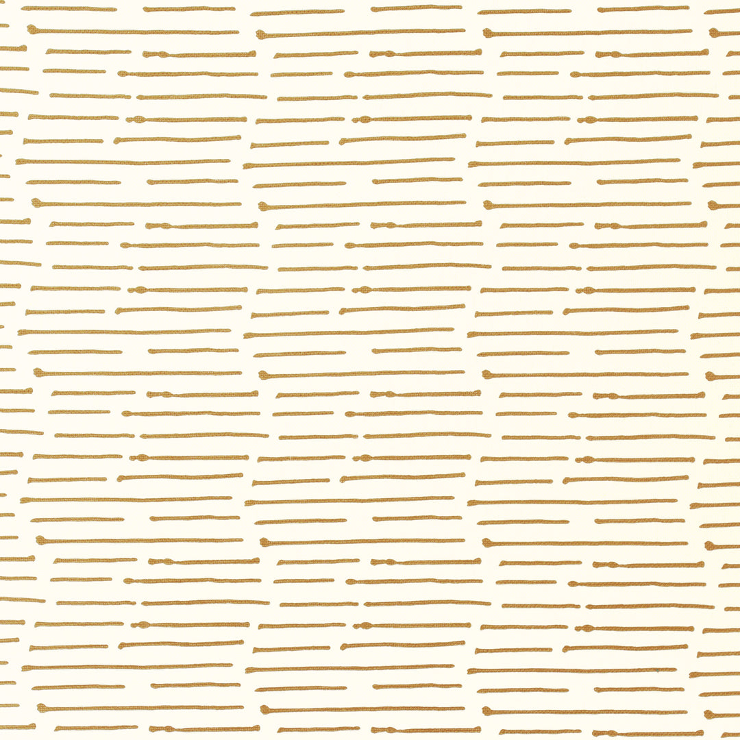 Ink Stripe - Cognac/Oyster By Caroline Cecil Textiles Fabric