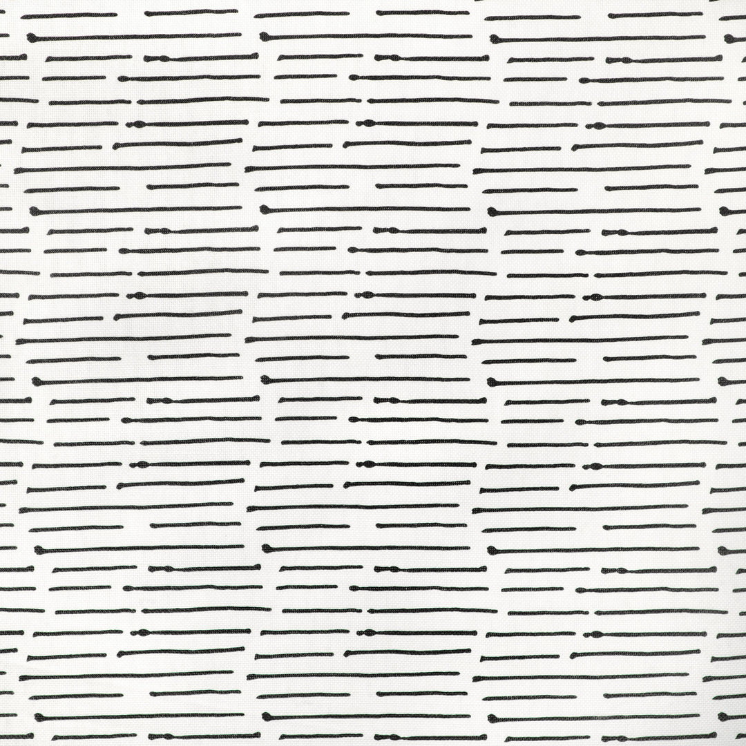 Ink Stripe - Black/Oyster By Caroline Cecil Textiles Fabric
