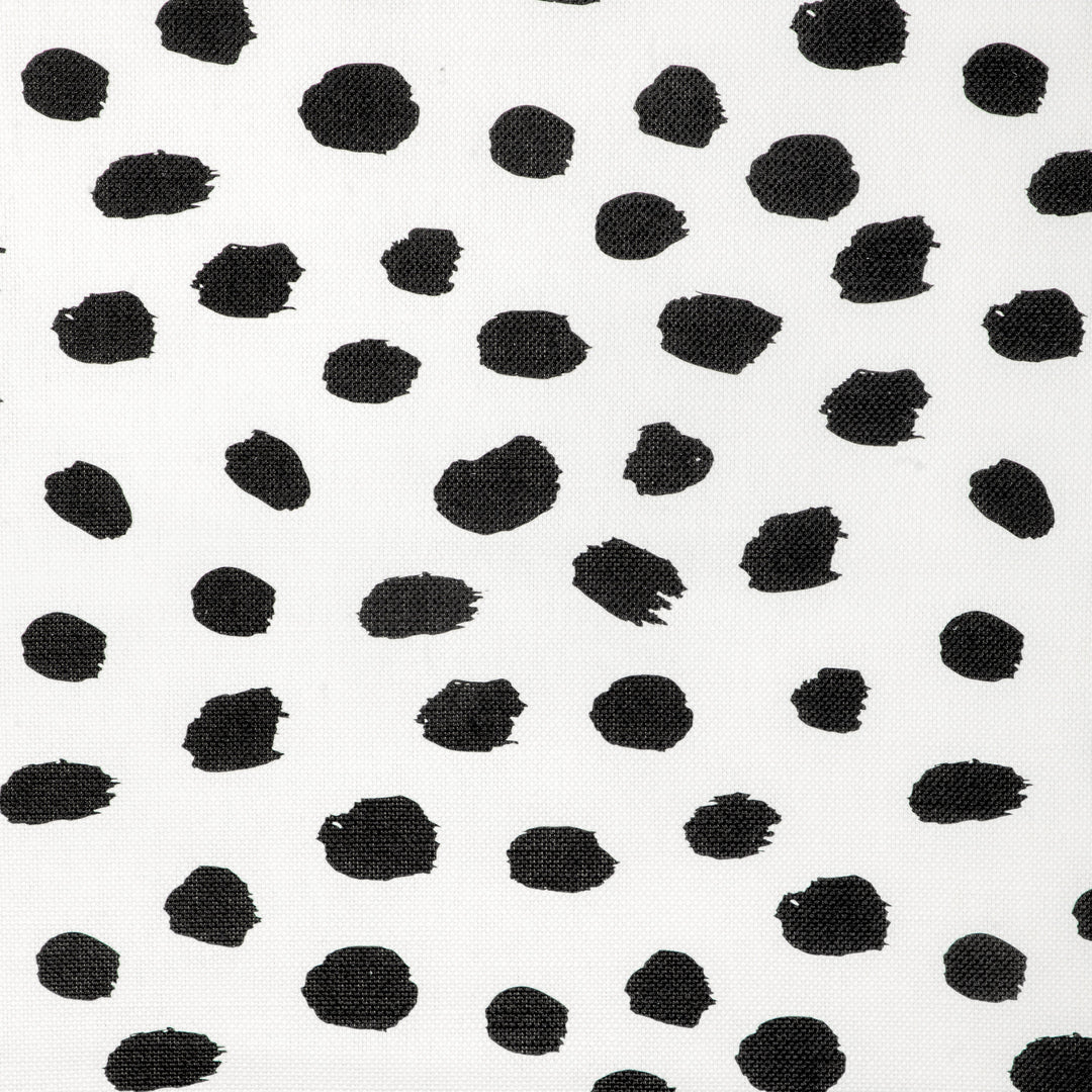 Paint Dot - Black/Oyster By Caroline Cecil Textiles Fabric
