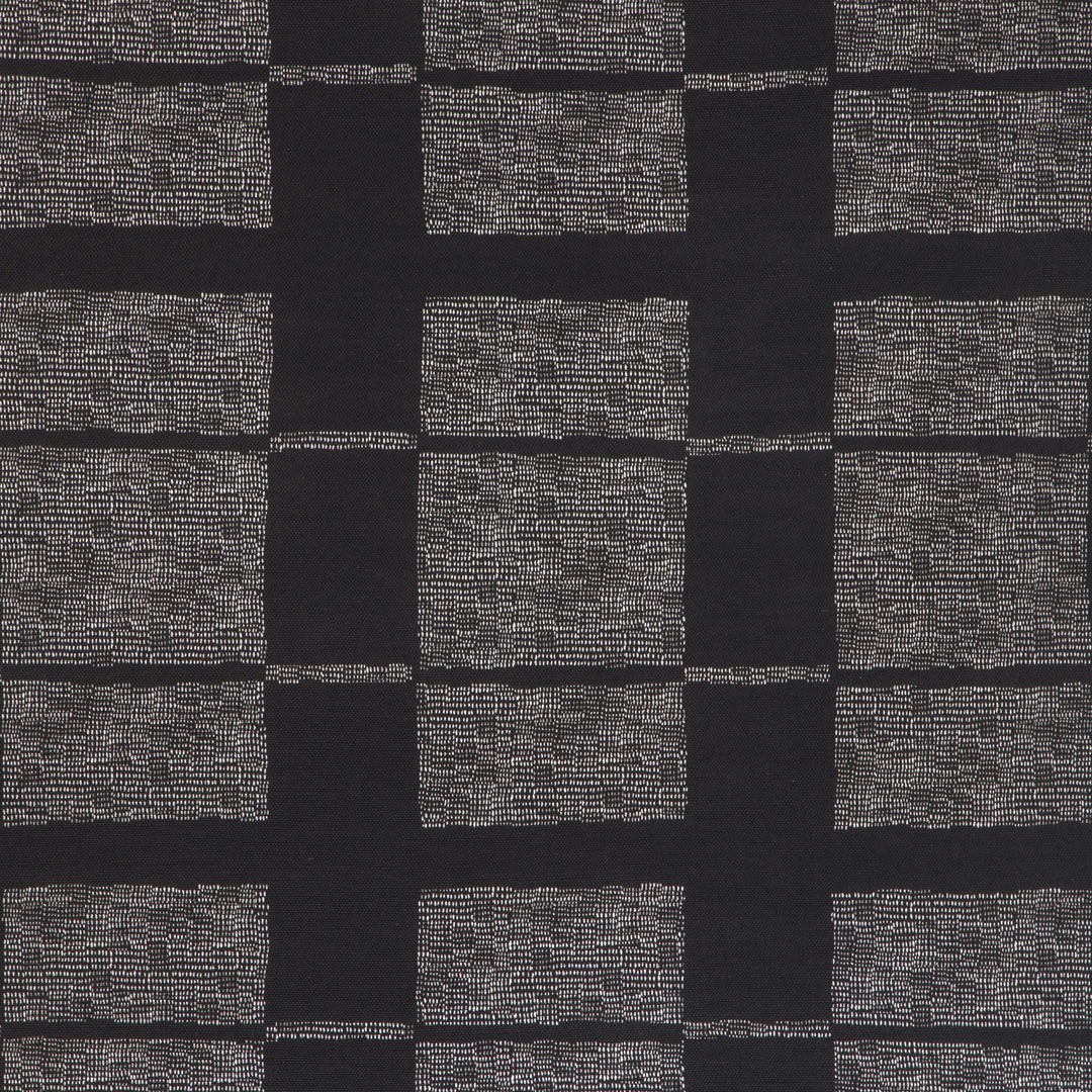 Reed - Black/Oyster By Caroline Cecil Textiles Fabric