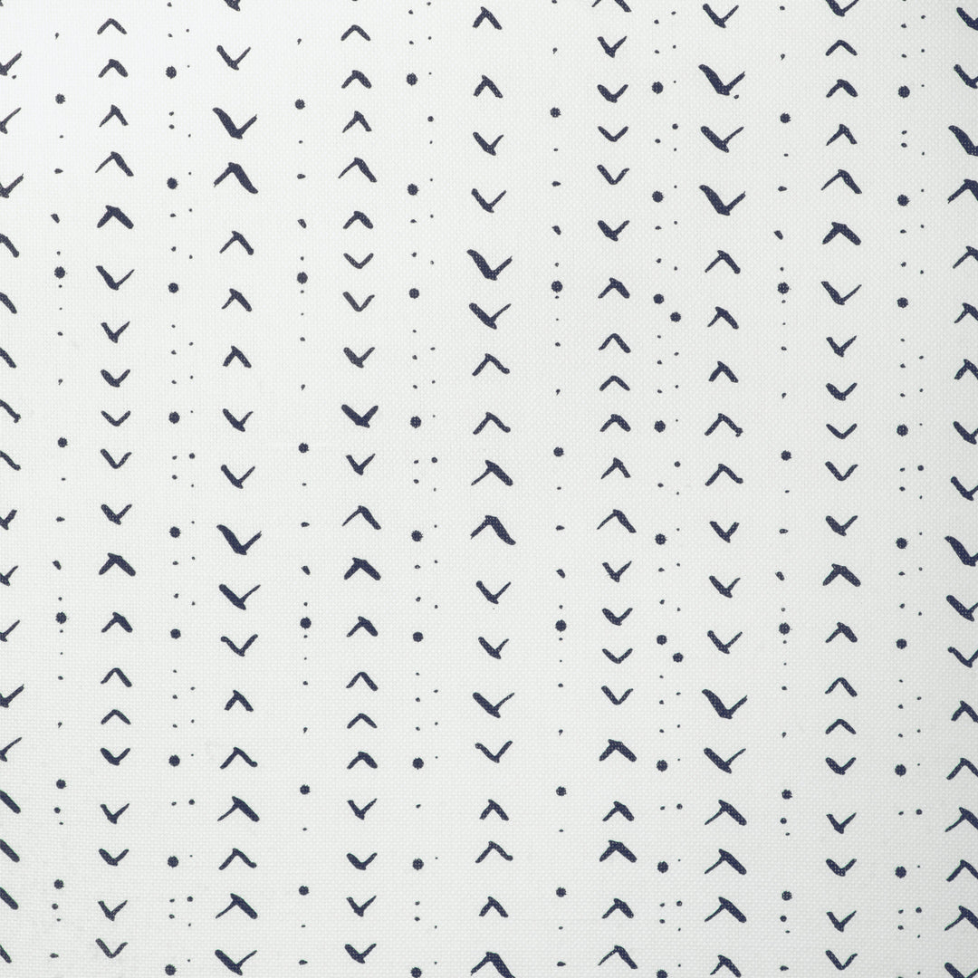 Titik - Dark Navy/Oyster By Caroline Cecil Textiles Fabric