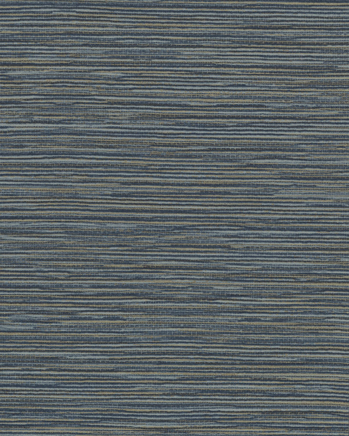 Ramie Weave Grasscloth Dark Blue Metallic Wallpaper by York Wallcoverings Grasscloth Resource Library Covers about 60.8 square feet 27-in by 27-ft long roll Unpasted 0 - Fabric Carolina -