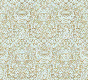 Paradise Blue Metallic Wallpaper by Candice Olson