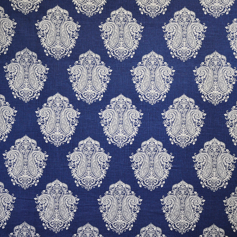 Colchester # 117 Azure by Maxwell Fabric COLOR THEORY-VOL.I INDIGO 55% LINEN/45% RAYON CHINA See sample </p><p>Repeat: Horizontal: 13.4" and Vertical: 18.9" 56" - Fabric Carolina -