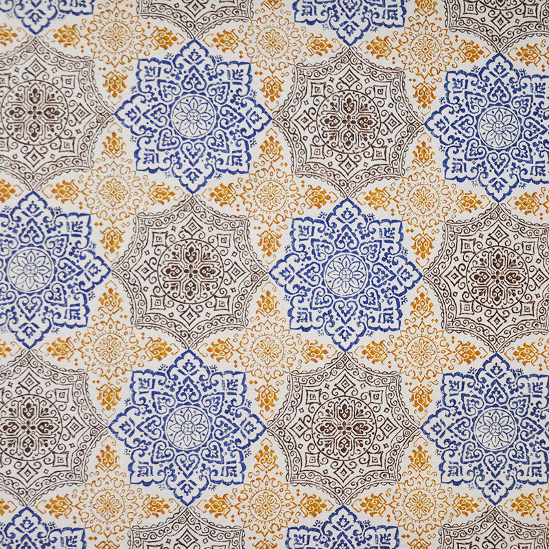 Cressida # 142 Topaz by Maxwell Fabric COLOR THEORY-VOL.I INDIGO 80% COTTON 20% LINEN UAE </p><p>Repeat: Horizontal: H-9 and Vertical: V-18 54" - Fabric Carolina -