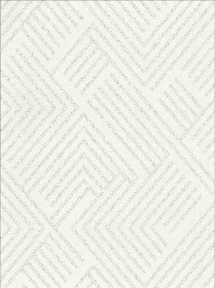 White Perplexing Wallpaper by York Wallcoverings Grey Covers about 57.2 square feet 20.8-in by 33-ft long roll Unpasted 20.8 - Fabric Carolina -