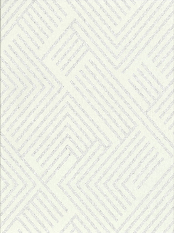 White Perplexing Wallpaper by York Wallcoverings Grey Covers about 57.2 square feet 20.8-in by 33-ft long roll Unpasted 20.8 - Fabric Carolina -