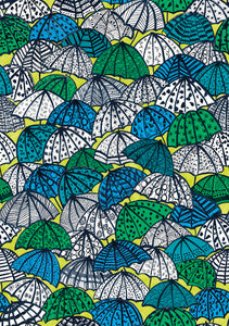 Dara Chartreuse Jolly Brollies Wallpaper by ohpopsi