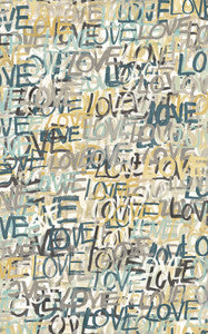 Indio Neutral Love Scribble Wallpaper by ohpopsi
