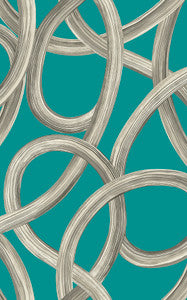 Calix Turquoise Twisted Geo Wallpaper by ohpopsi