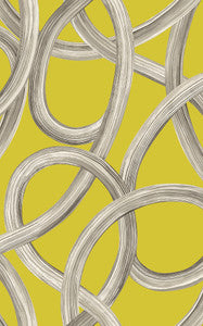 Calix Chartreuse Twisted Geo Wallpaper by ohpopsi