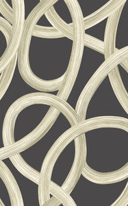 Calix Black Twisted Geo Wallpaper by ohpopsi