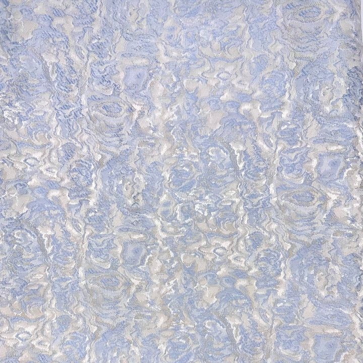 Le Krisel Cerulean by Europatex Fabric Le Krisel 100% Polyester 15.00" H, 7.00" V 118.00 inches - Fabric Carolina -