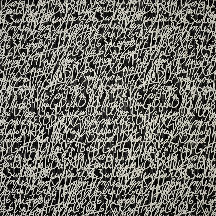 Calligraphy # 306 Ebony by Maxwell Fabric COLOR WAVES-DOMINO EFFECT 65% COTTON/35% POLYESTER CHINA See sample </p><p>Repeat: Horizontal: 14.5" and Vertical: 25.5" 56" - Fabric Carolina -