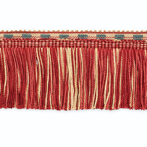 Lucinda Cut Fringe Ecru/Delft/Garnet CF3019-2 by Schumacher Trim
