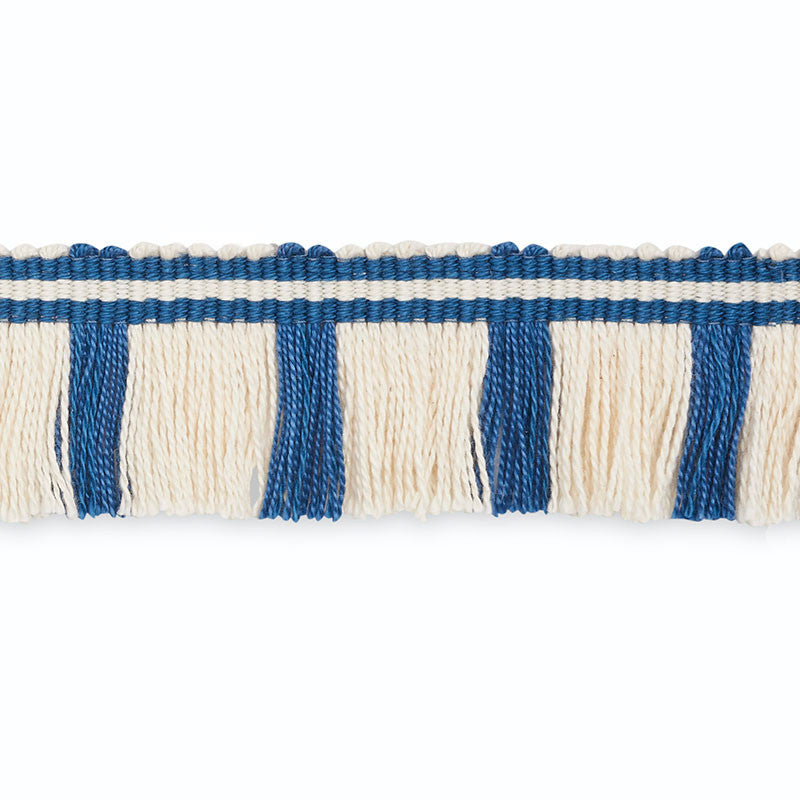 Gordon Cut Fringe Ivory/Bluebell Cf3021-2 by Schumacher Trim SCHUMACHER TRIM PROGRAM See Sample UNITED STATES OF AMERICA TO BE DETERMINED </p><p>Repeat: Horizontal: - and Vertical: - 1 1/8" WIDE (3CM) - Fabric Carolina -