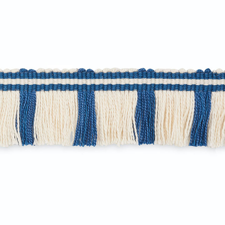 Gordon Cut Fringe Ivory/Bluebell Cf3021-2 by Schumacher Trim SCHUMACHER TRIM PROGRAM See Sample UNITED STATES OF AMERICA TO BE DETERMINED </p><p>Repeat: Horizontal: - and Vertical: - 1 1/8" WIDE (3CM) - Fabric Carolina -