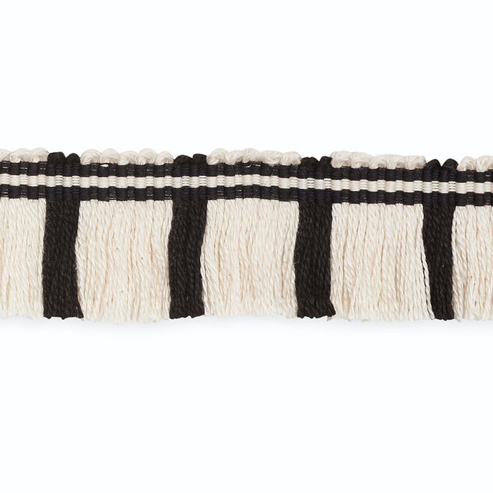 Gordon Cut Fringe Ivory/Ebony Cf3021-6 by Schumacher Trim SCHUMACHER TRIM PROGRAM See Sample UNITED STATES OF AMERICA TO BE DETERMINED </p><p>Repeat: Horizontal: - and Vertical: - 1 1/8" WIDE (3CM) - Fabric Carolina -