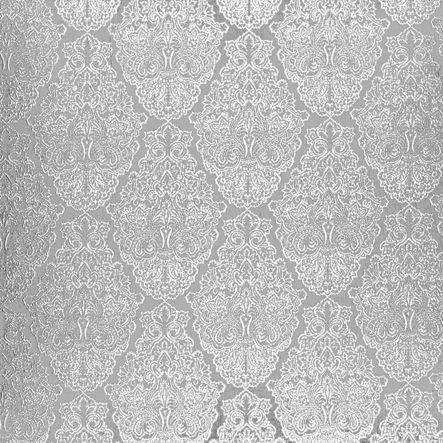 Cecil # 621 Aluminum by Maxwell Fabric COLOR WAVES-NOMAD 100% POLYESTER INDIA V-14.75"H-13.5" 54.25" - Fabric Carolina -