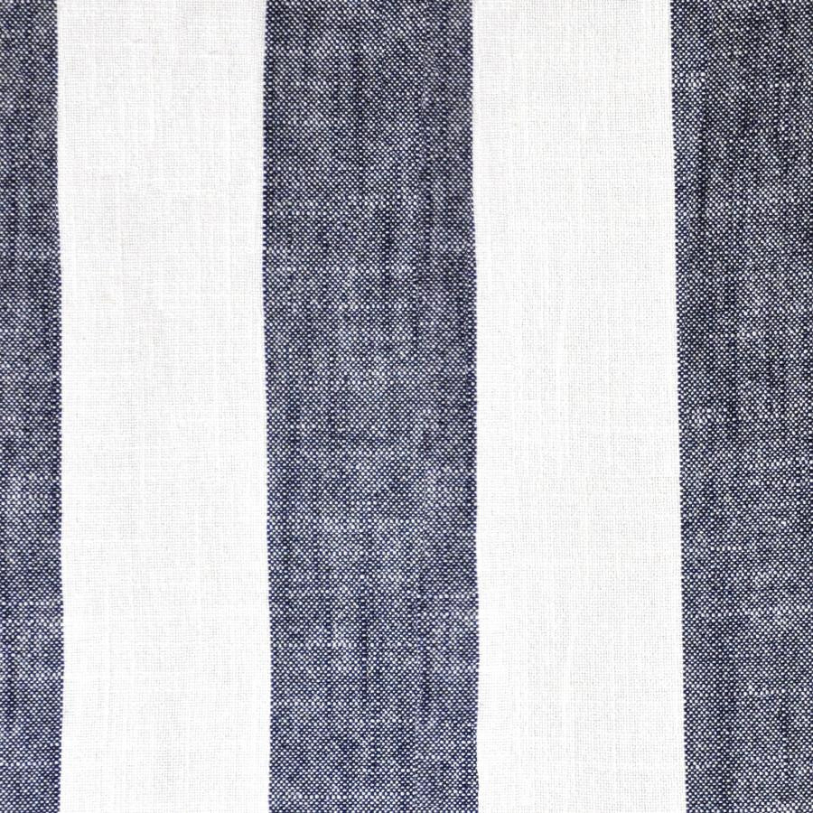 Copacabana # 514 Ink by Maxwell Designer Fabric Stripes & Checks 55% LINEN/45% RAYON CHINA H-6.75" 54" - Swanky Fabrics -