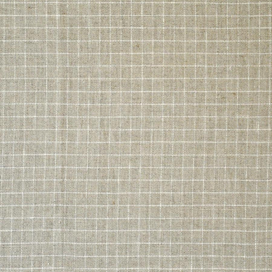 Crossword # 549 Fir by Maxwell Fabric Stripes & Checks 100% LINEN INDIA V&H-0.5" 54" - Fabric Carolina -