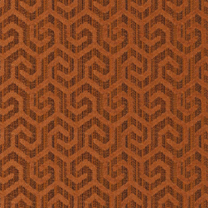 Camino # 240 Rust by Maxwell Designer Fabric Colorguard-Mosaic 100% POLYESTER INDIA V-2.5" H-1.3" 54.7" - Swanky Fabrics -