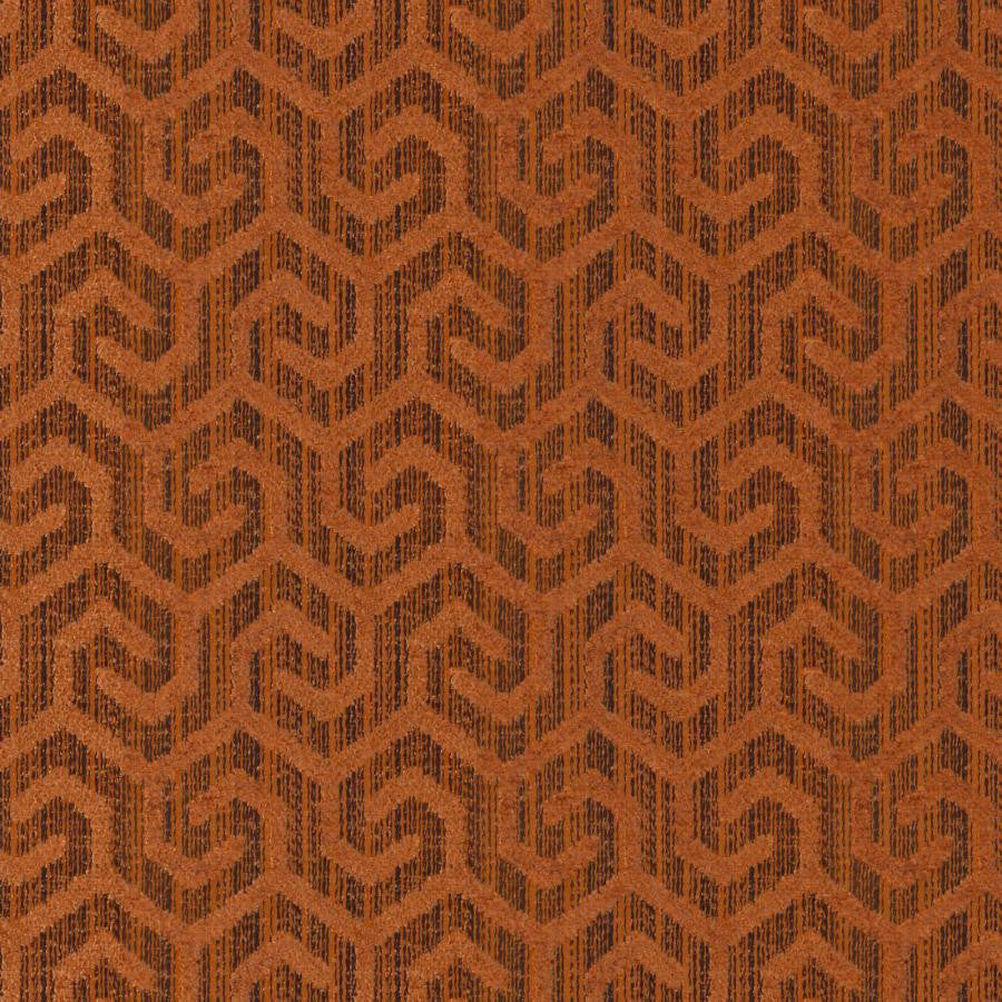 Camino # 240 Rust by Maxwell Fabric Colorguard-Mosaic 100% POLYESTER INDIA V-2.5" H-1.3" 54.7" - Fabric Carolina -