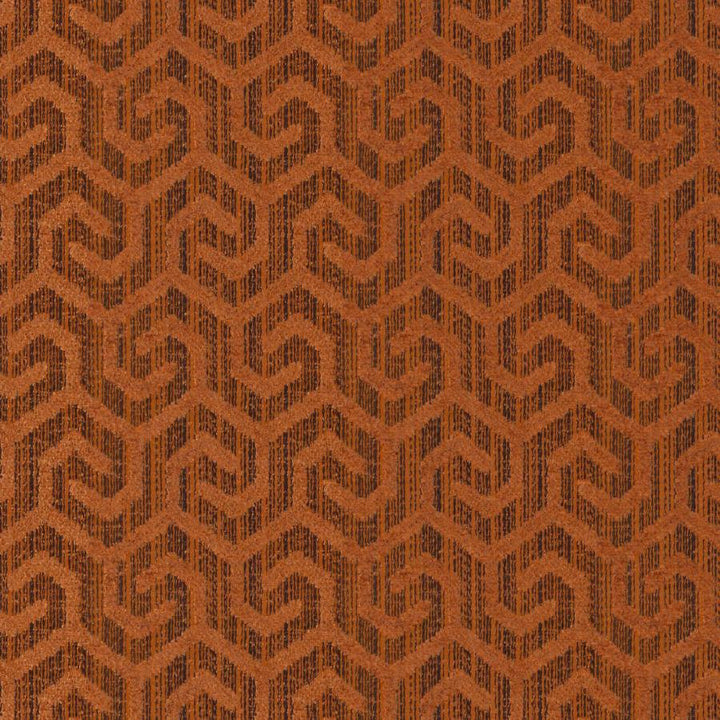 Camino # 240 Rust by Maxwell Fabric Colorguard-Mosaic 100% POLYESTER INDIA V-2.5" H-1.3" 54.7" - Fabric Carolina -