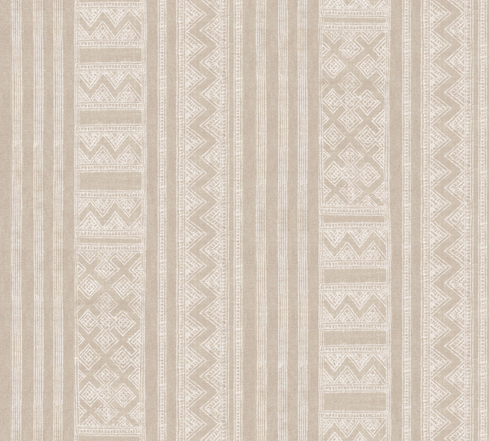 Beige Kotobi Wallpaper by Lemieux et Cie Christiane Lemieux Covers about 31 square feet 33.25-in by 11.2-ft long roll Unpasted 30 - Fabric Carolina -