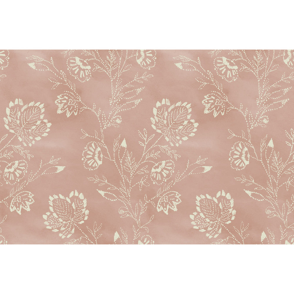Barbier Light Pink Wallpaper by Lemieux et Cie Lemieux et Cie Covers about 60.8 square feet 27-in by 27-ft long roll Unpasted 18 - Fabric Carolina -