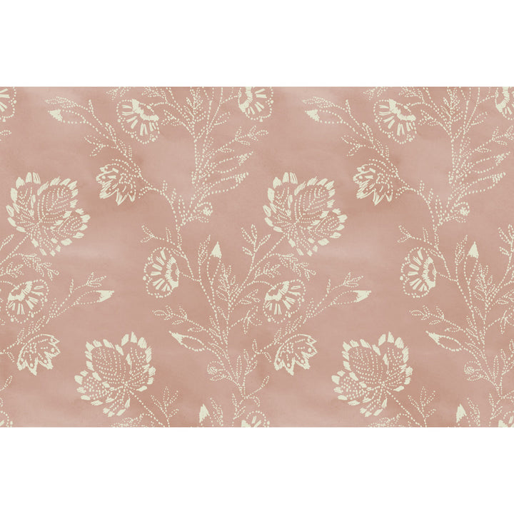 Barbier Light Pink Wallpaper by Lemieux et Cie Lemieux et Cie Covers about 60.8 square feet 27-in by 27-ft long roll Unpasted 18 - Fabric Carolina -
