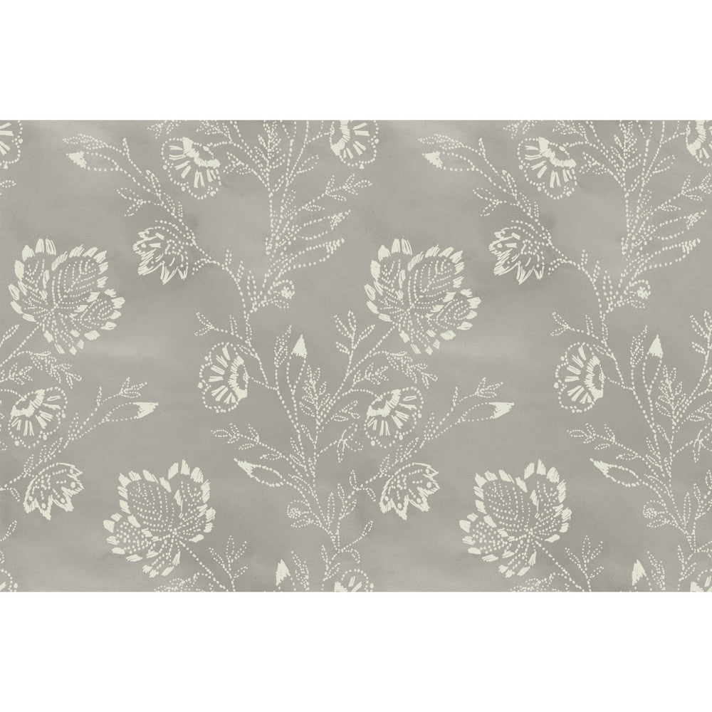 Barbier Grey Wallpaper by Lemieux et Cie Lemieux et Cie Covers about 60.8 square feet 27-in by 27-ft long roll Unpasted 18 - Fabric Carolina -