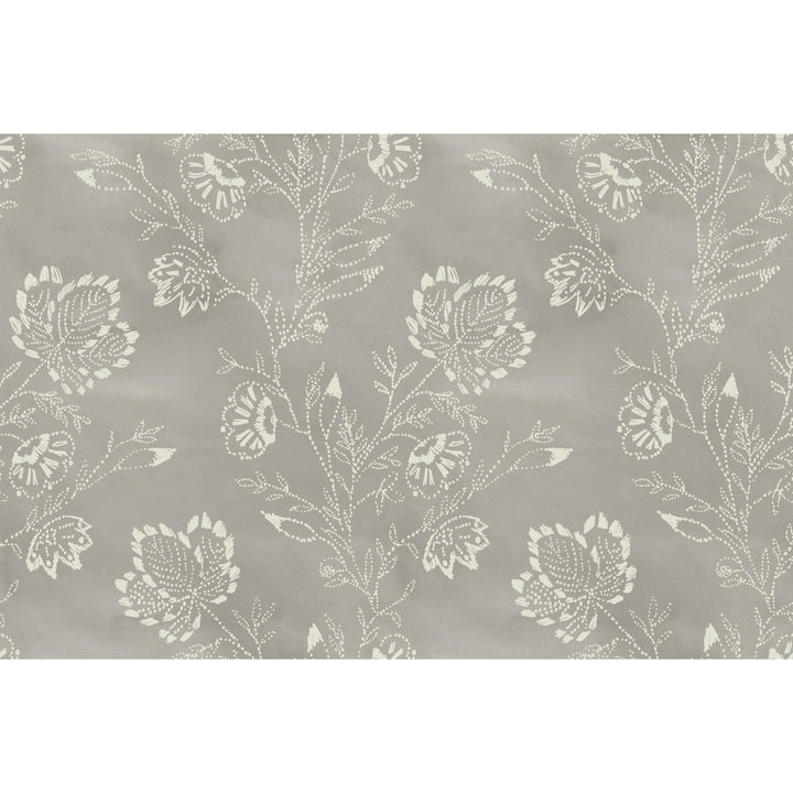 Barbier Grey Wallpaper by Lemieux et Cie Lemieux et Cie Covers about 60.8 square feet 27-in by 27-ft long roll Unpasted 18 - Fabric Carolina -