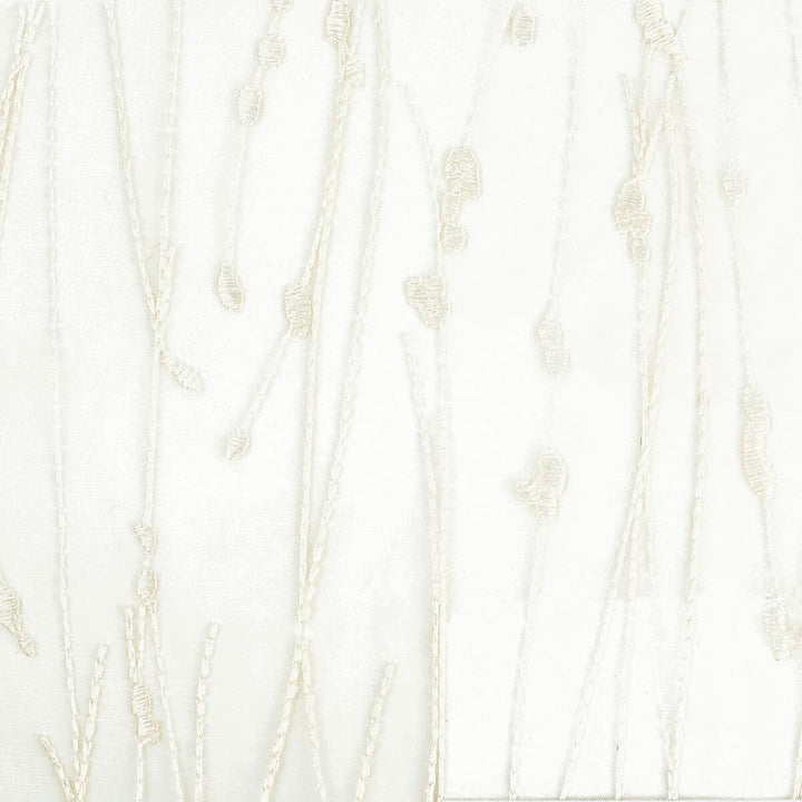 Chain 1 Bisque by Stout Designer Fabric Color My Window Frost/Alabaster 100% Polyester Polyester Embroidery INDIA Horizontal: 13.25 and Vertical: 12.75 52 in - Swanky Fabrics -