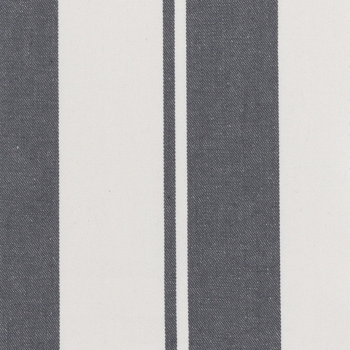 Chalet 2 Asphalt by Stout Fabric JUST STRIPES DENIM/SLATE 100%COT CHINA Horizontal: 4.500 and Vertical: 0.000 54 in - Fabric Carolina -