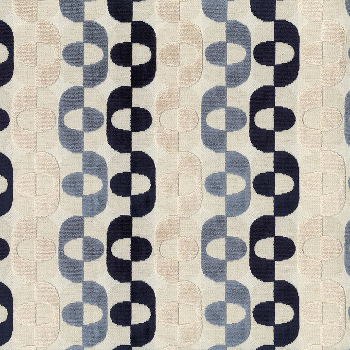 Chaperone 302 True Blue by ABBEYSHEA Fabric 73% Rayon
27% Polyester CN 130,000 Double Rubs (Wyzenbeek) </p><p>Repeat: Horizontal: 6.89 in. (17.50 cm) up the roll and Vertical: 6.61 in. (16.79 cm) across the roll 55 in. (140 cm) - Fabric Carolina -