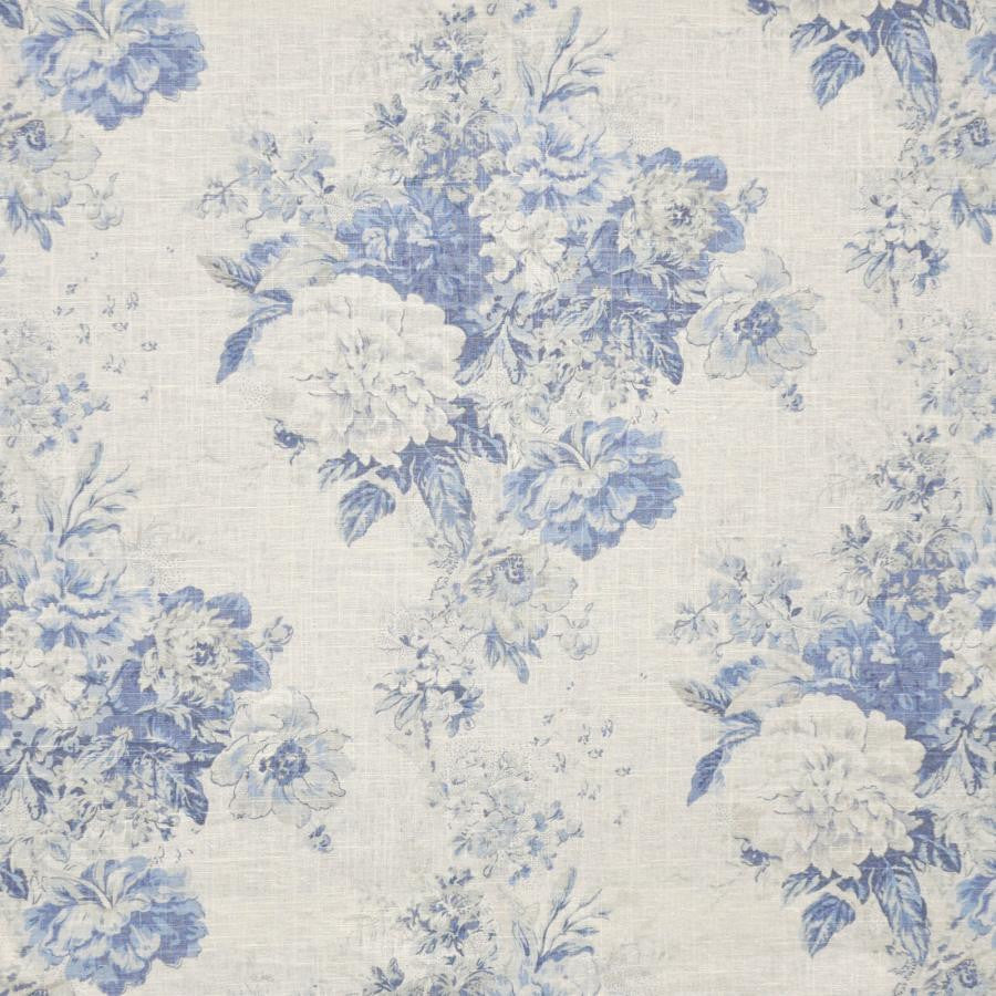 Calla # 542 Lapis by Maxwell Fabric PRINT GALLERY 55% LINEN/45% RAYON CHINA V-23.25"H-13.5" 55" - Fabric Carolina -
