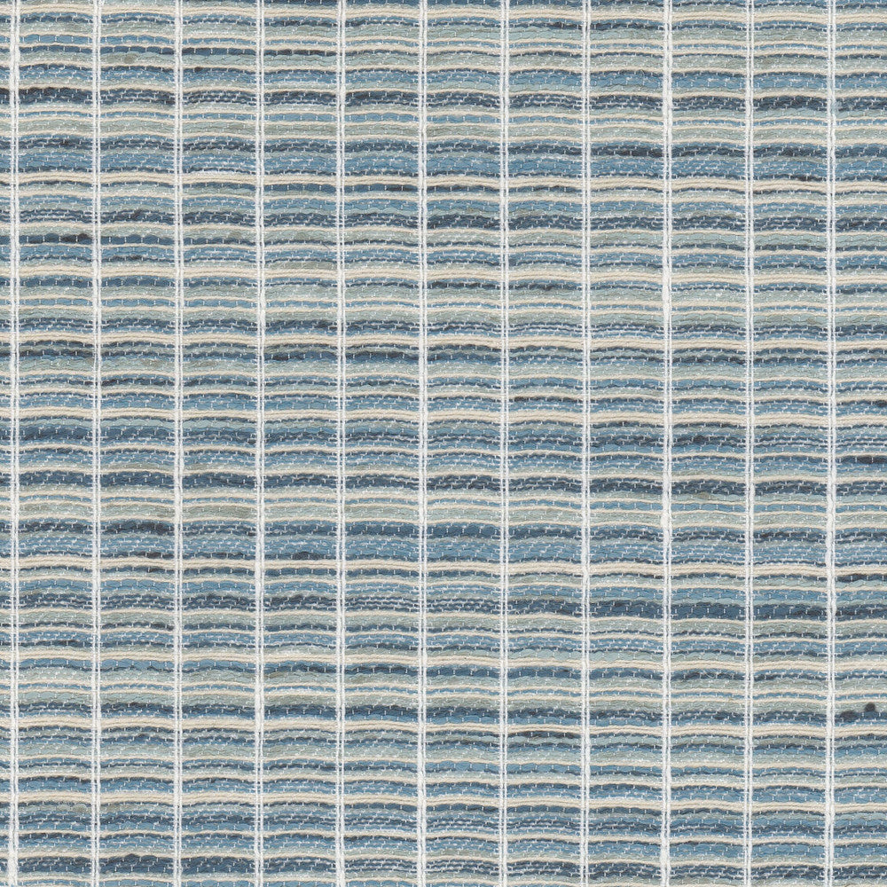 Chewink 1 Lake by Stout Designer Fabric LIVING IS EASY DELFT/INDIGO 75%POL 14%COT 8%SVI 3%LIN INDIA Horizontal: 13.500 and Vertical: 14.250 54 in - Swanky Fabrics -
