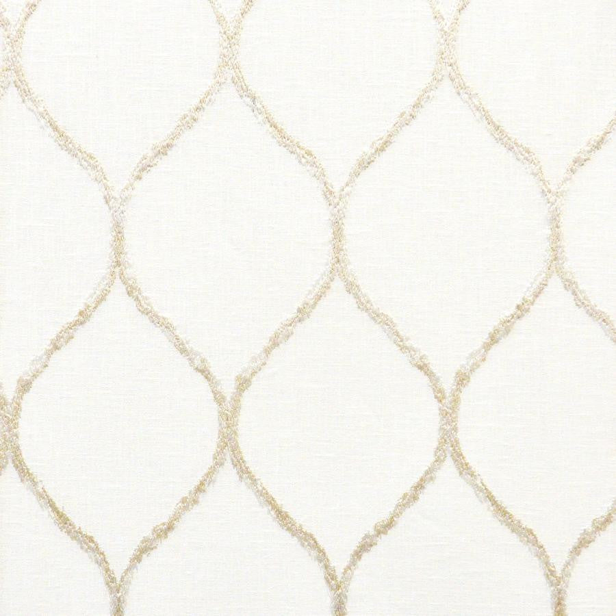 Claudia # 223 Pearl by Maxwell Designer Fabric Color Theory-Vol.Vi Alabaster 52% COTTON/25% RAYON/18% POLYESTER/5% LINEN INDIA V-7.5"H-4.25" 54"EMB.52" - Swanky Fabrics -